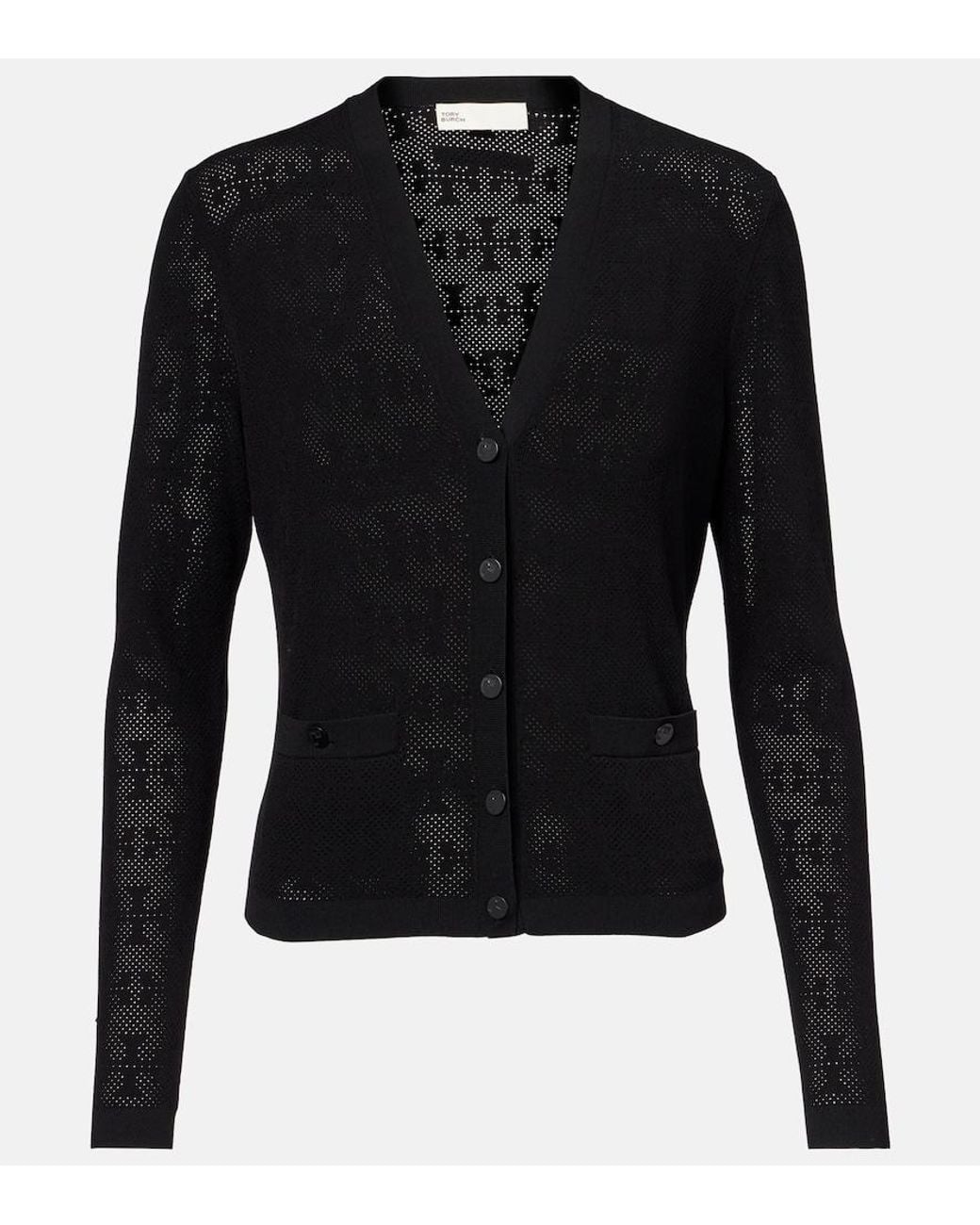 Tory Burch Black Viscose Blend Cardigan
