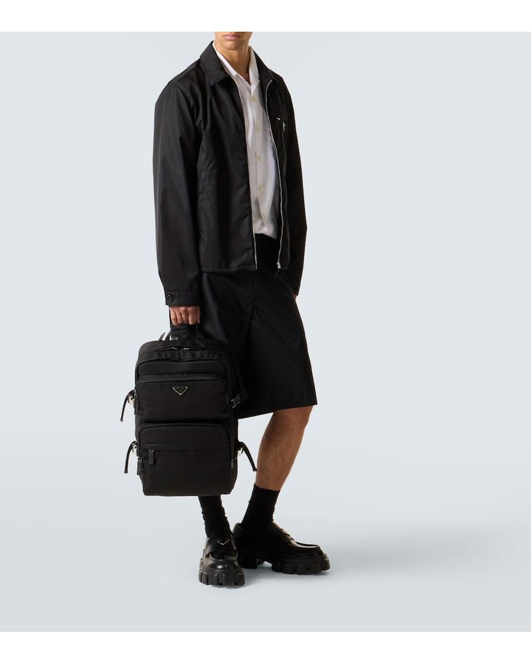 Prada Black Re-Nylon Backpack for men