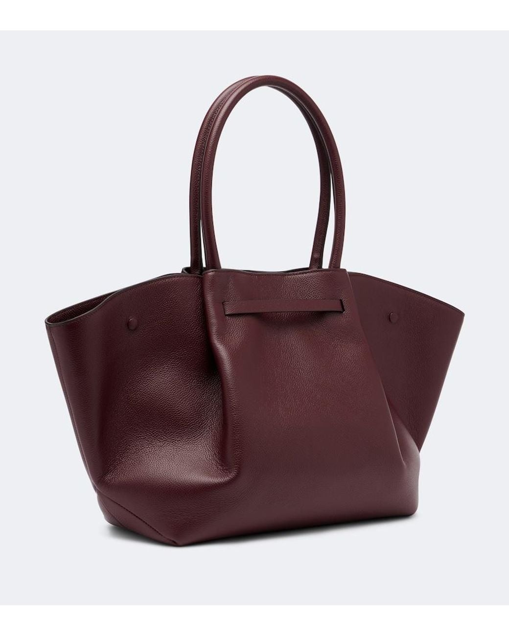DeMellier London Purple New York Medium Leather Tote Bag