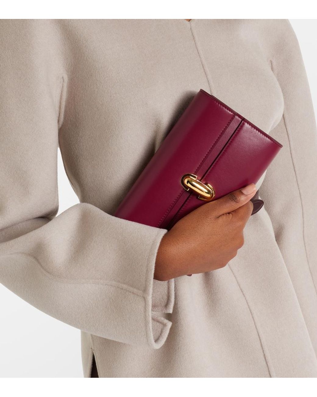 SAVETTE Purple Symmetry Mini Leather Crossbody Bag