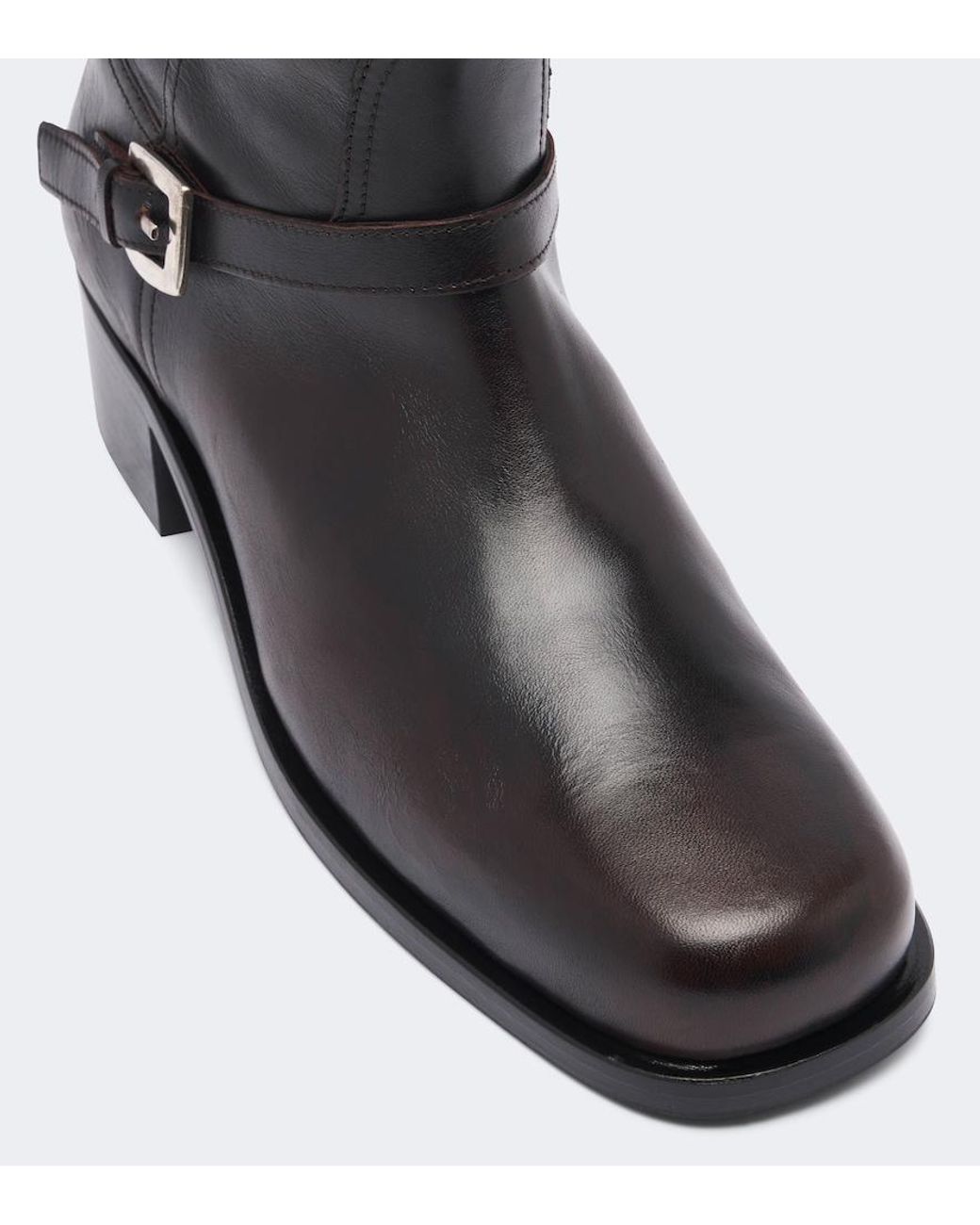 Staud Black Brooklyn Leather Knee-High Boots