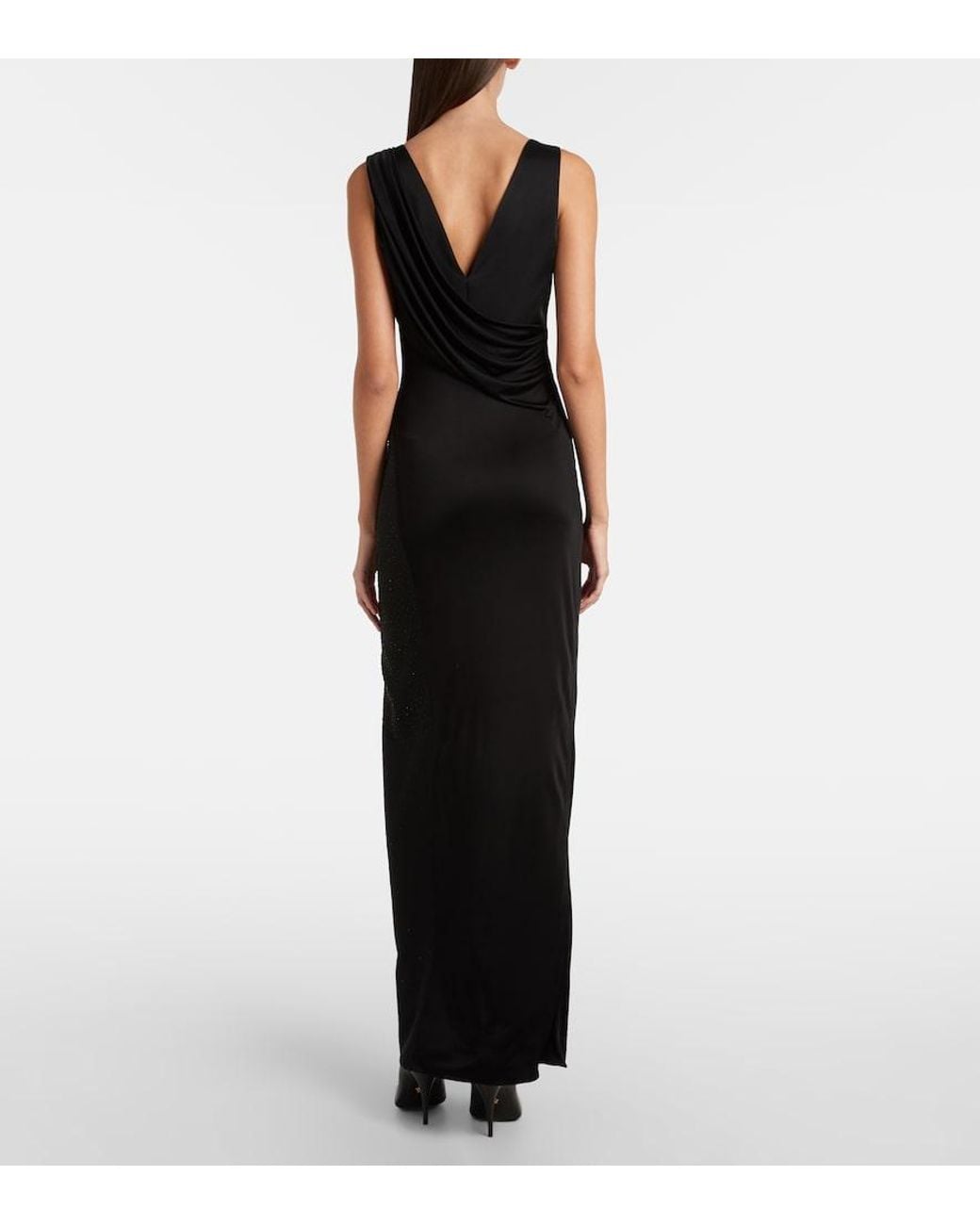 Robe Longue Versace en coloris Black