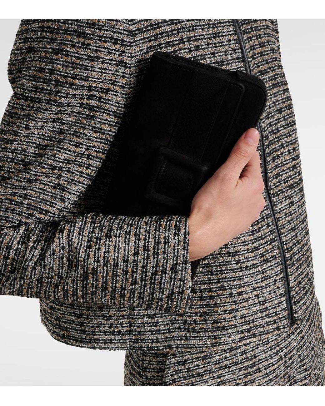 Max Mara Black Volume Tweed Jacket