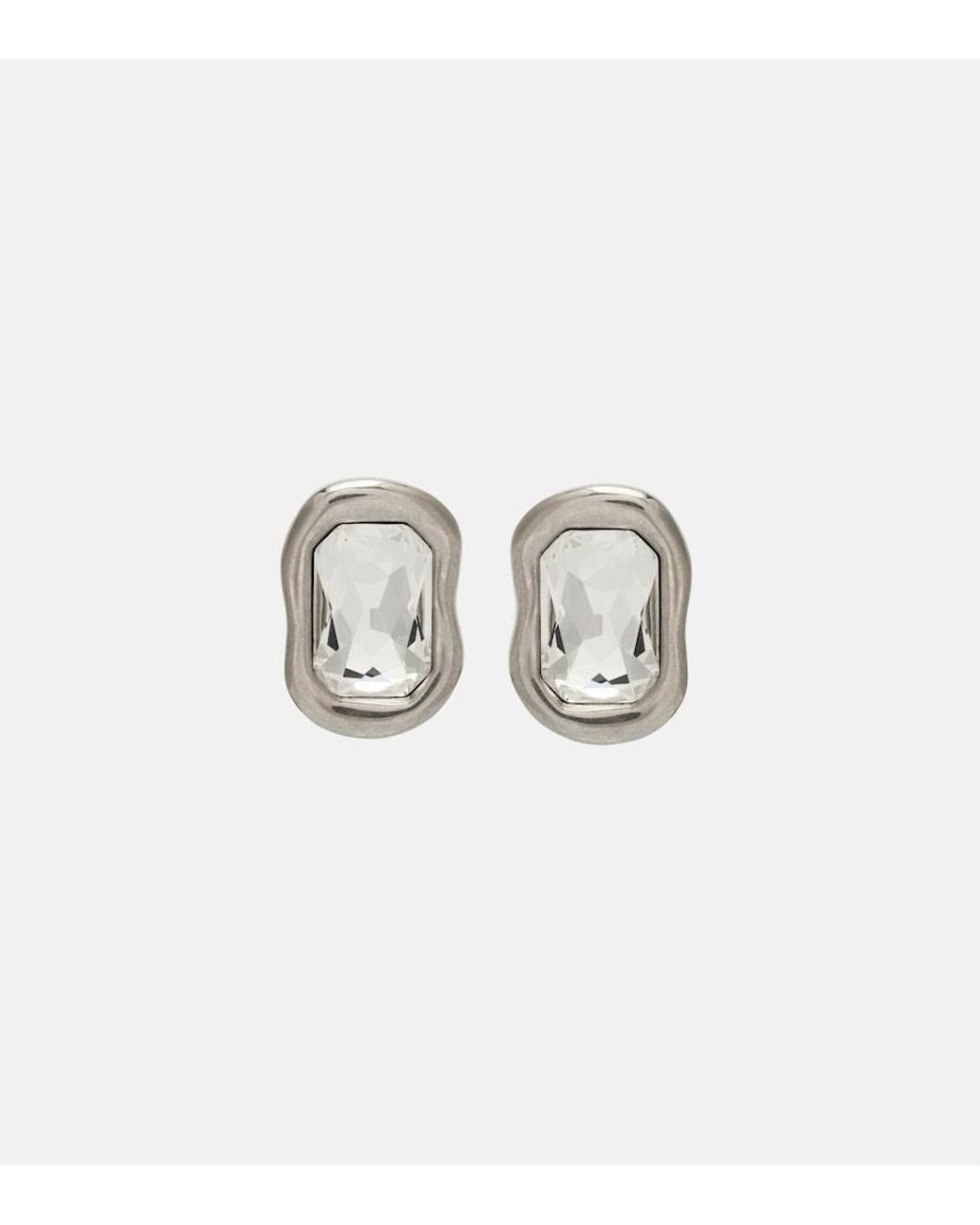 Orecchini Sculptural Crystal Con Cristalli di Givenchy in White