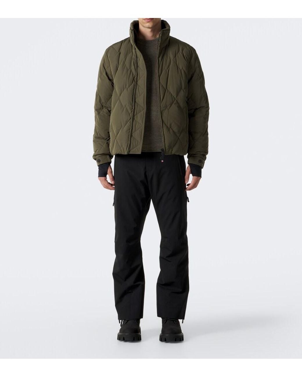 Moncler Green Logo Virgin Wool Sweater for men