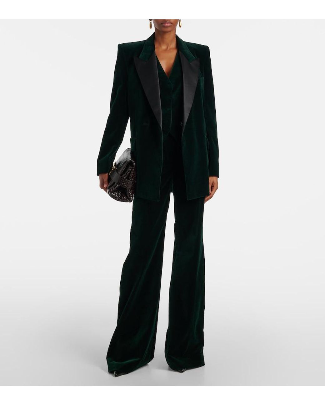 Victoria Beckham Black Velvet Vest