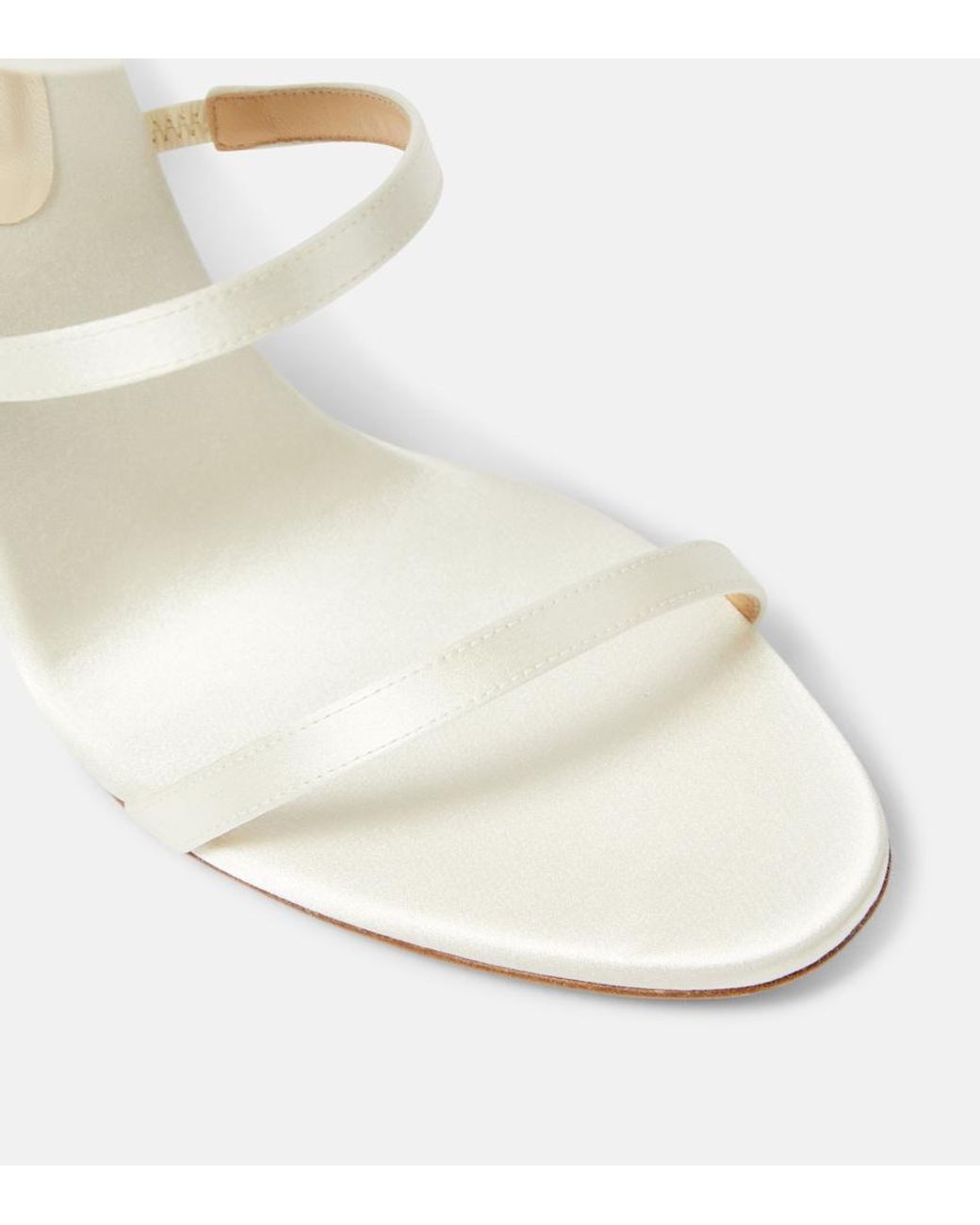 Magda Butrym White Floral-Applique Sandals