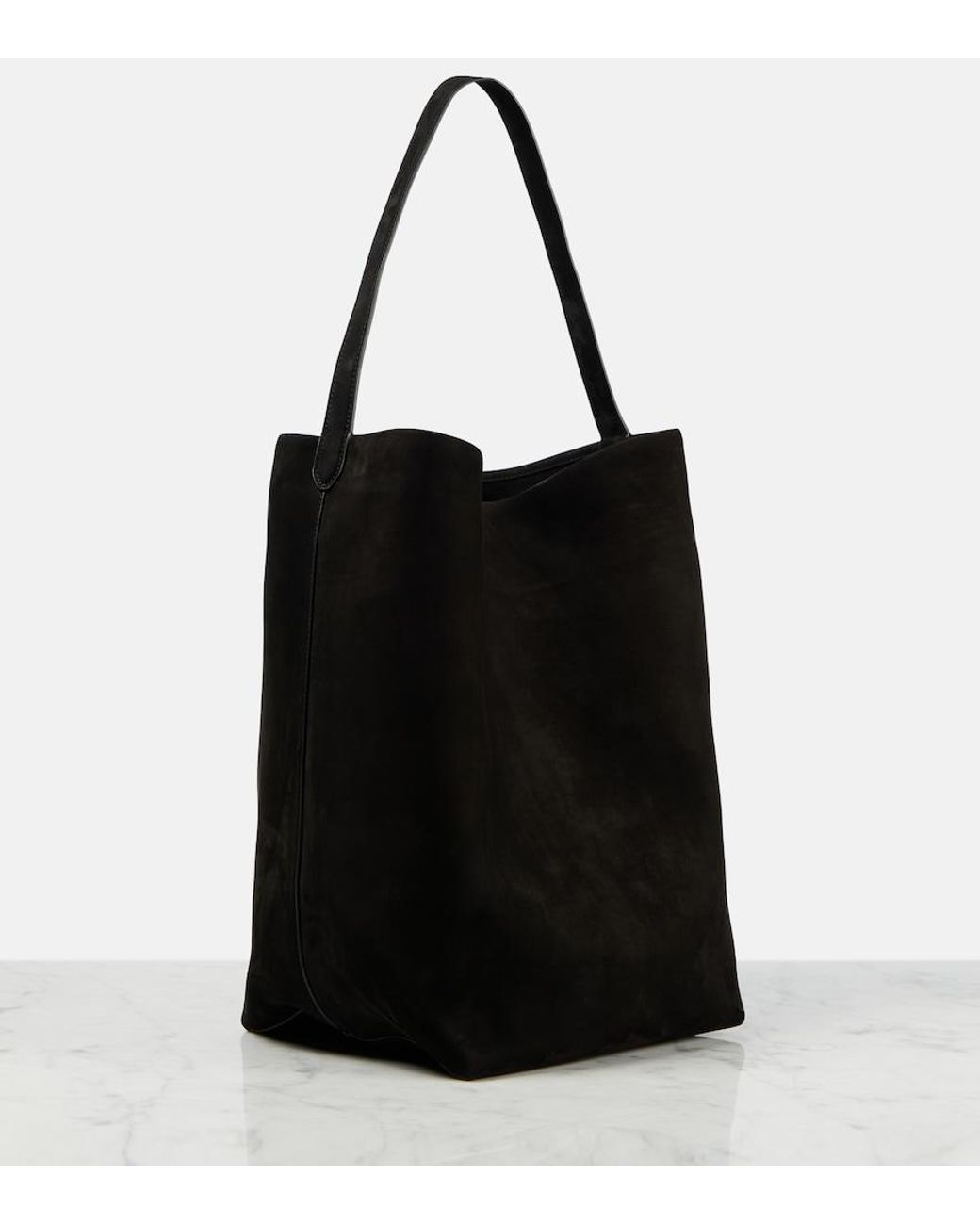 The Row Black Tote Bag N/S Park Large Aus Leder