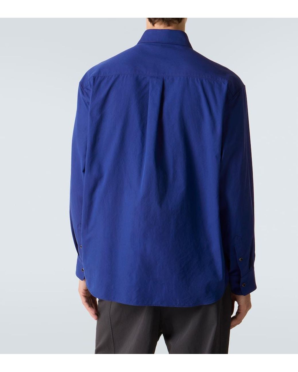 Lemaire Cotton Twill Western Shirt in Blue for Men | Lyst Canada
