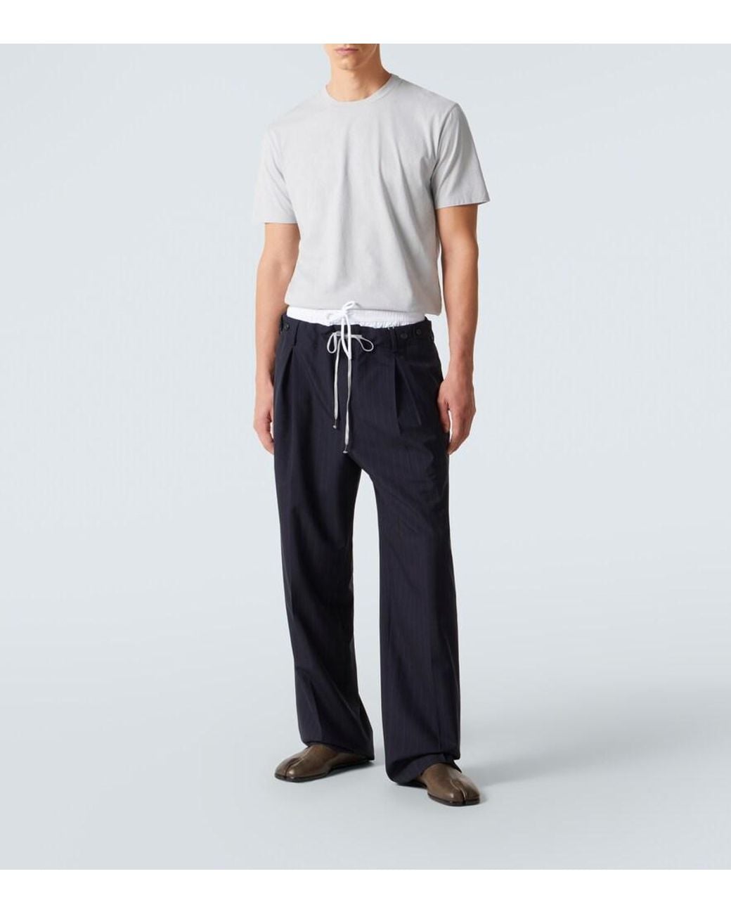 Maison Margiela Blue Set Of 3 Cotton Jersey T-Shirts for men
