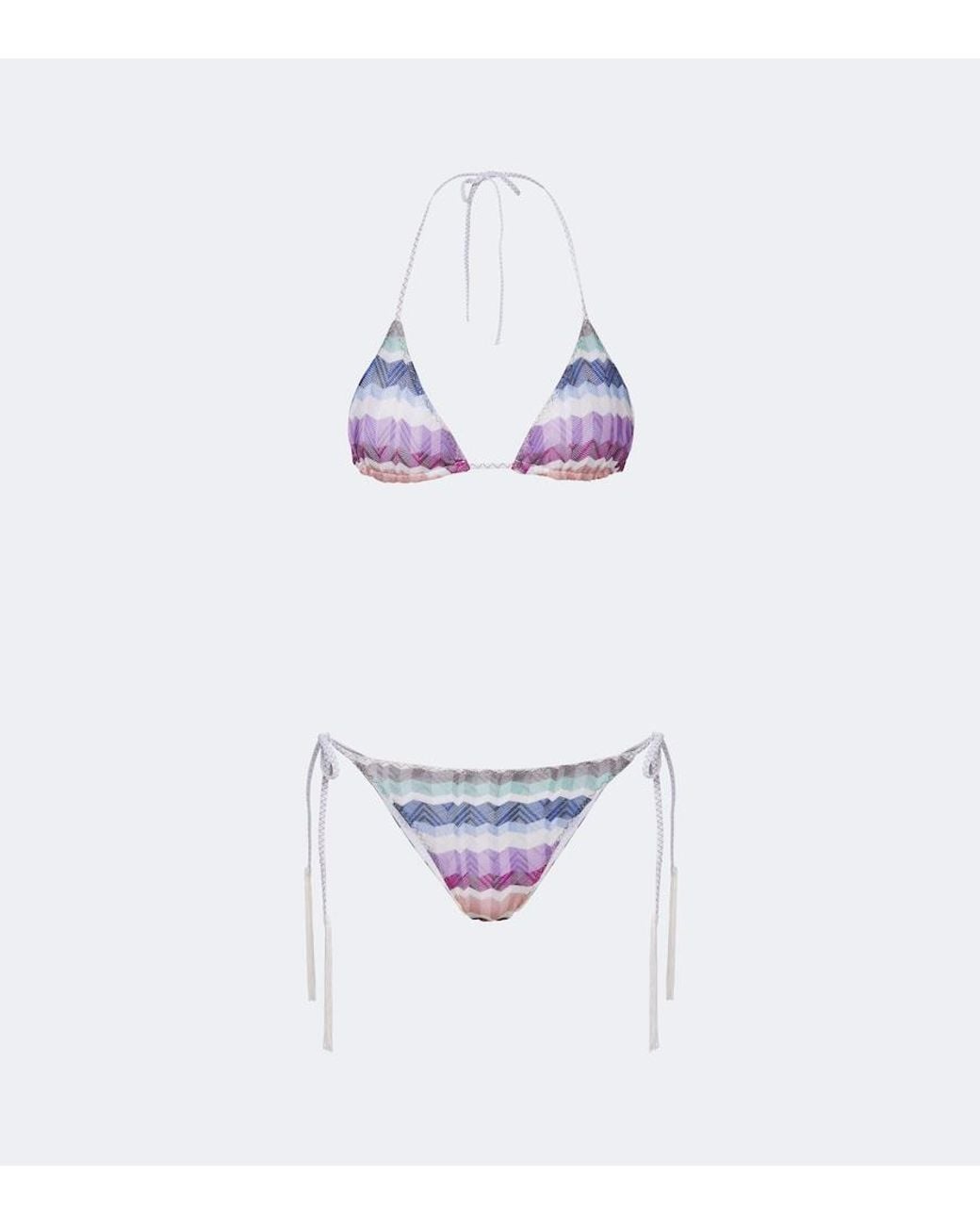 Missoni White Bikini Zigzag