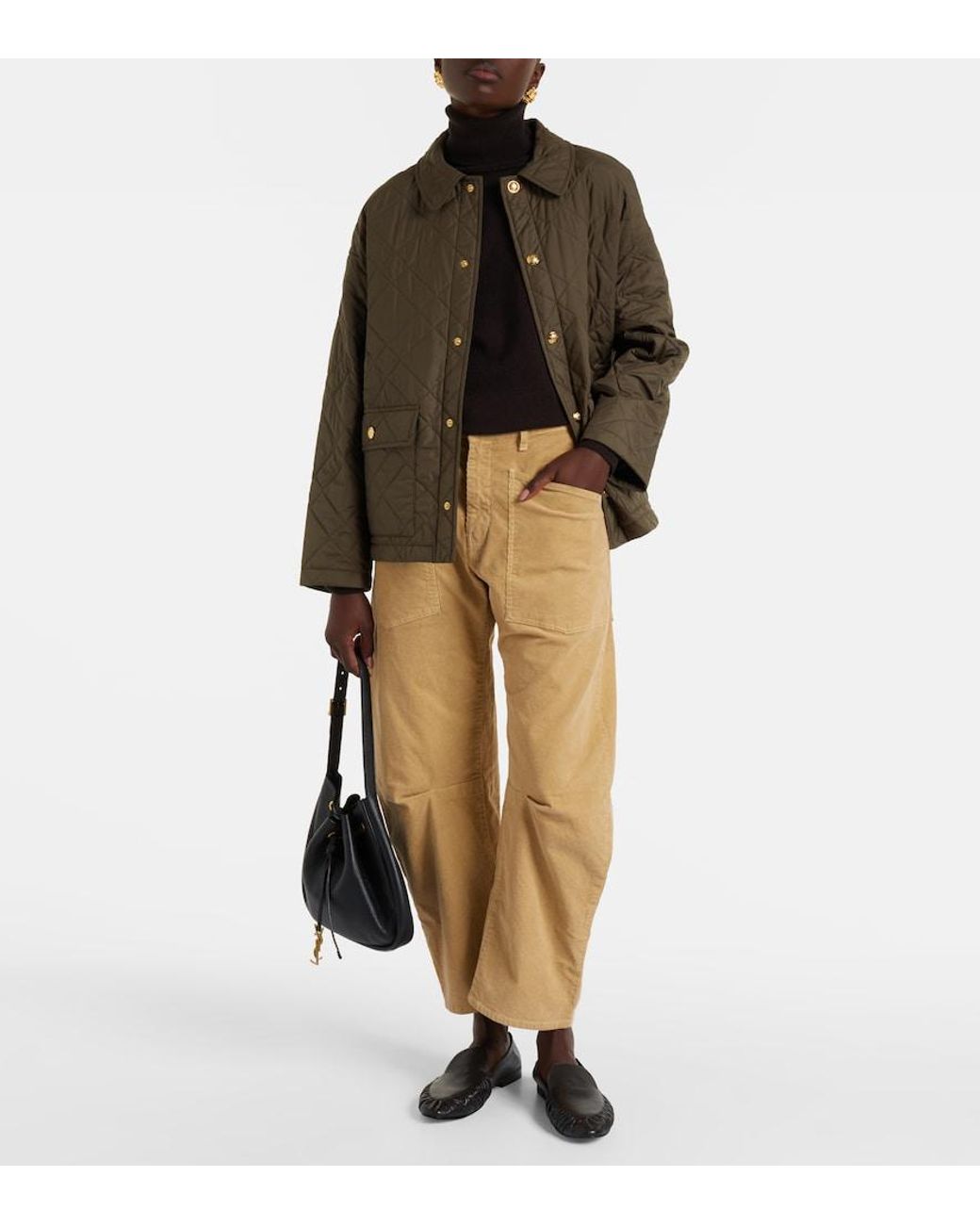 Nili Lotan Green Helah Quilted Puffer Jacket