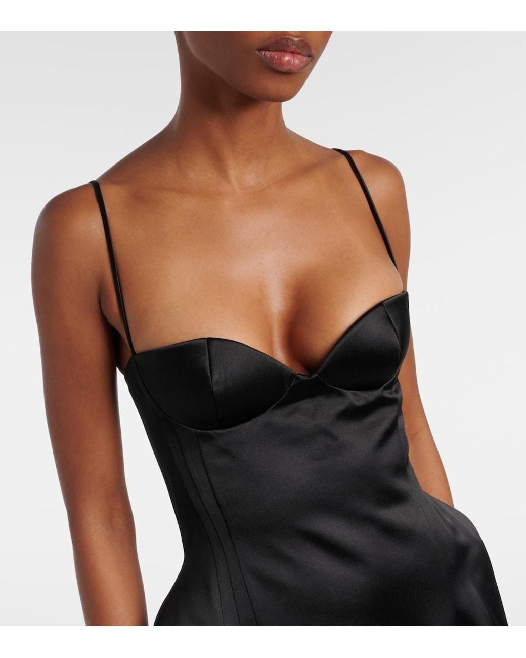 Magda Butrym Black Silk Midi Dress