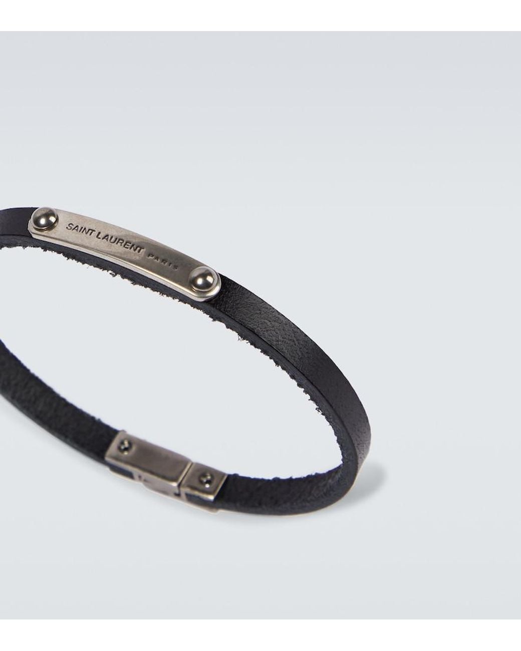 Bracelet En Cuir Saint Laurent pour homme en coloris White