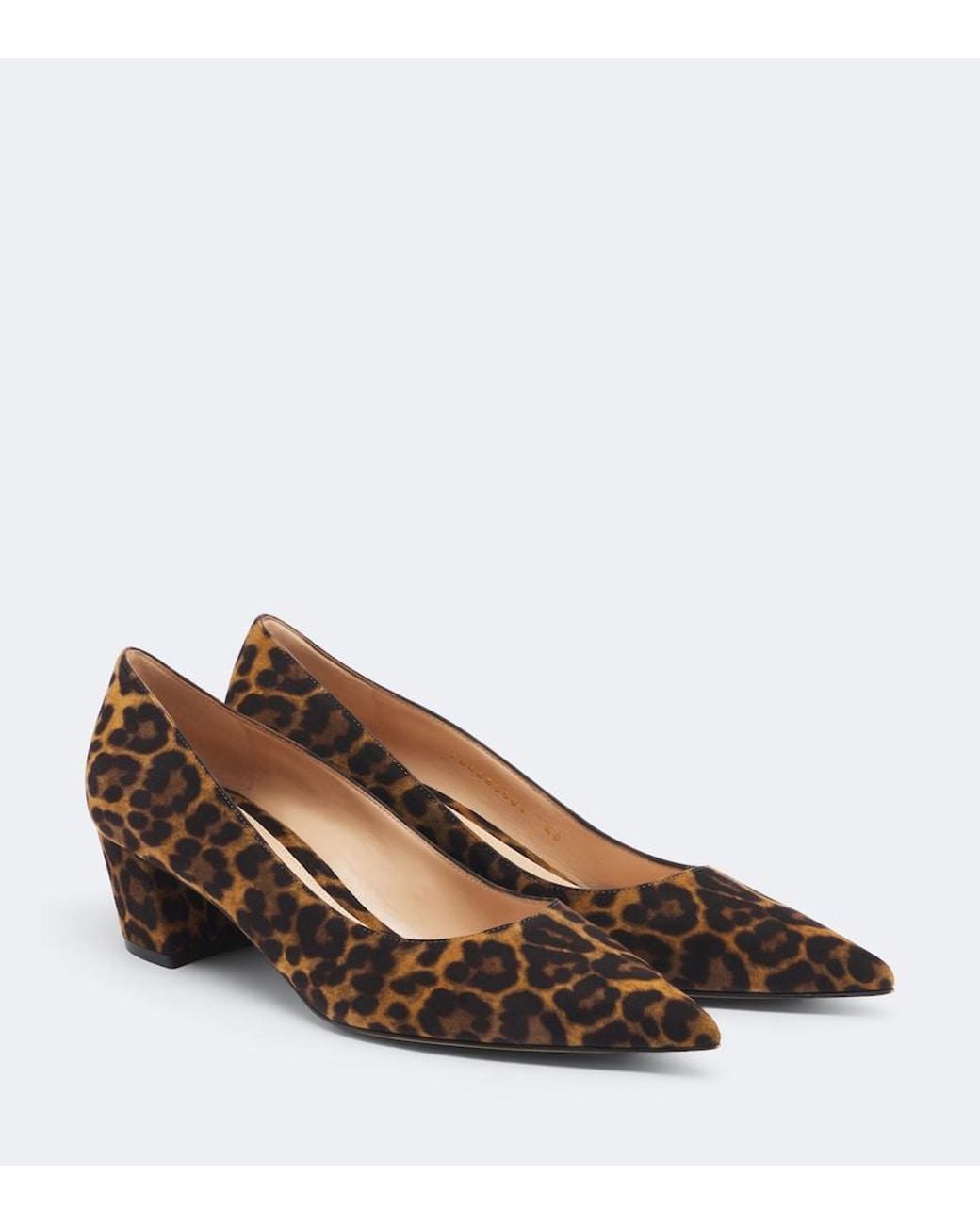 Gianvito Rossi Brown Aylin Leopard-Print Suede Pumps