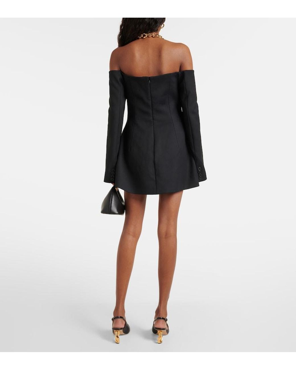 Sir Black Sandrine Off-Shoulder Blazer Dress
