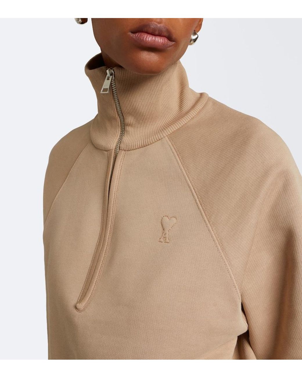 AMI Natural Ami De Coeur Cotton Sweatshirt