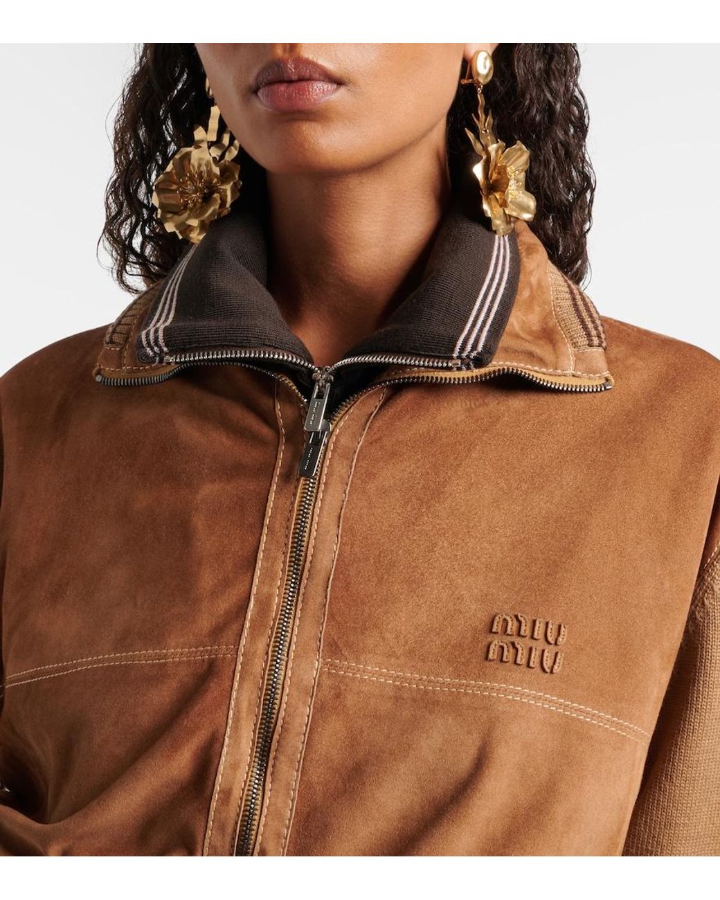 Miu Miu Brown Leather Jacket