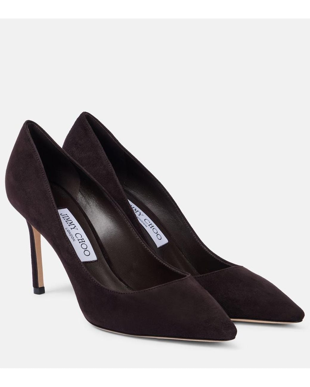 Jimmy Choo Black Romy 85 Suede Pumps