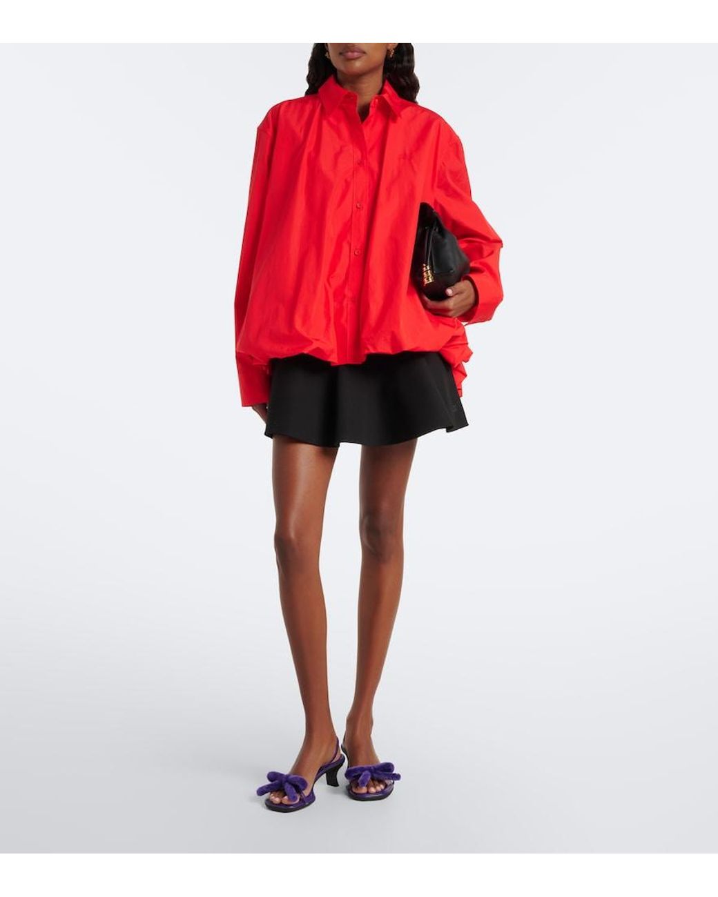 Loewe Purple Mimi Shearling And Leather Slingback Sandals