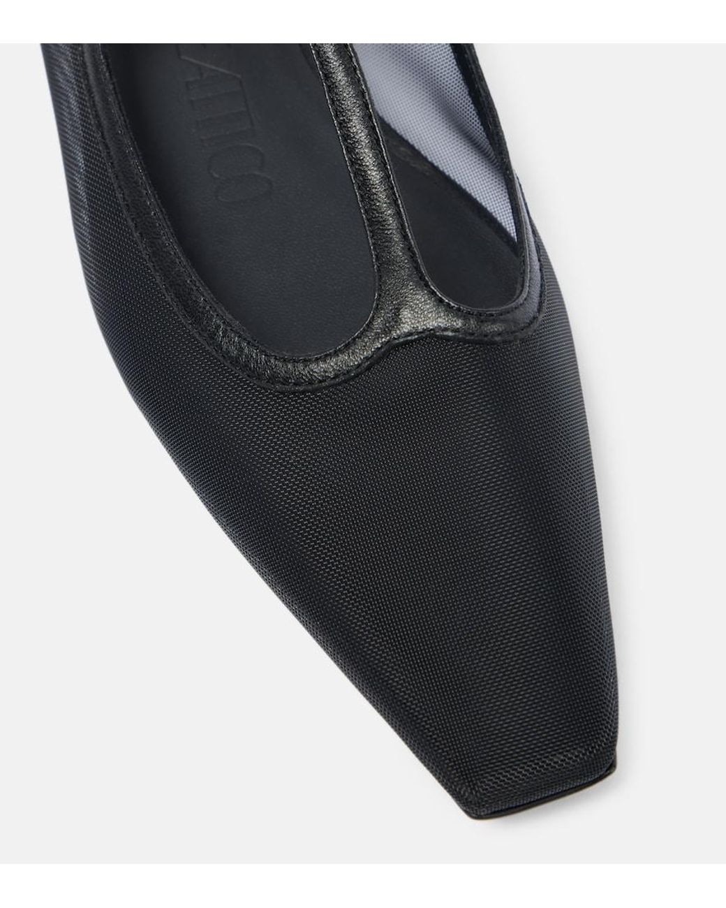 The Attico Black Juno Ballet Flats