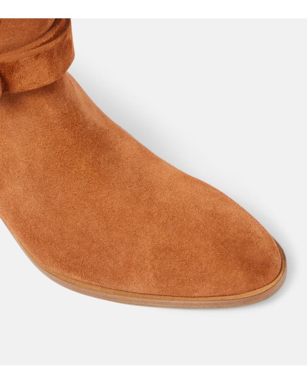 Ulla Johnson Brown Willow Suede Cowboy Boots