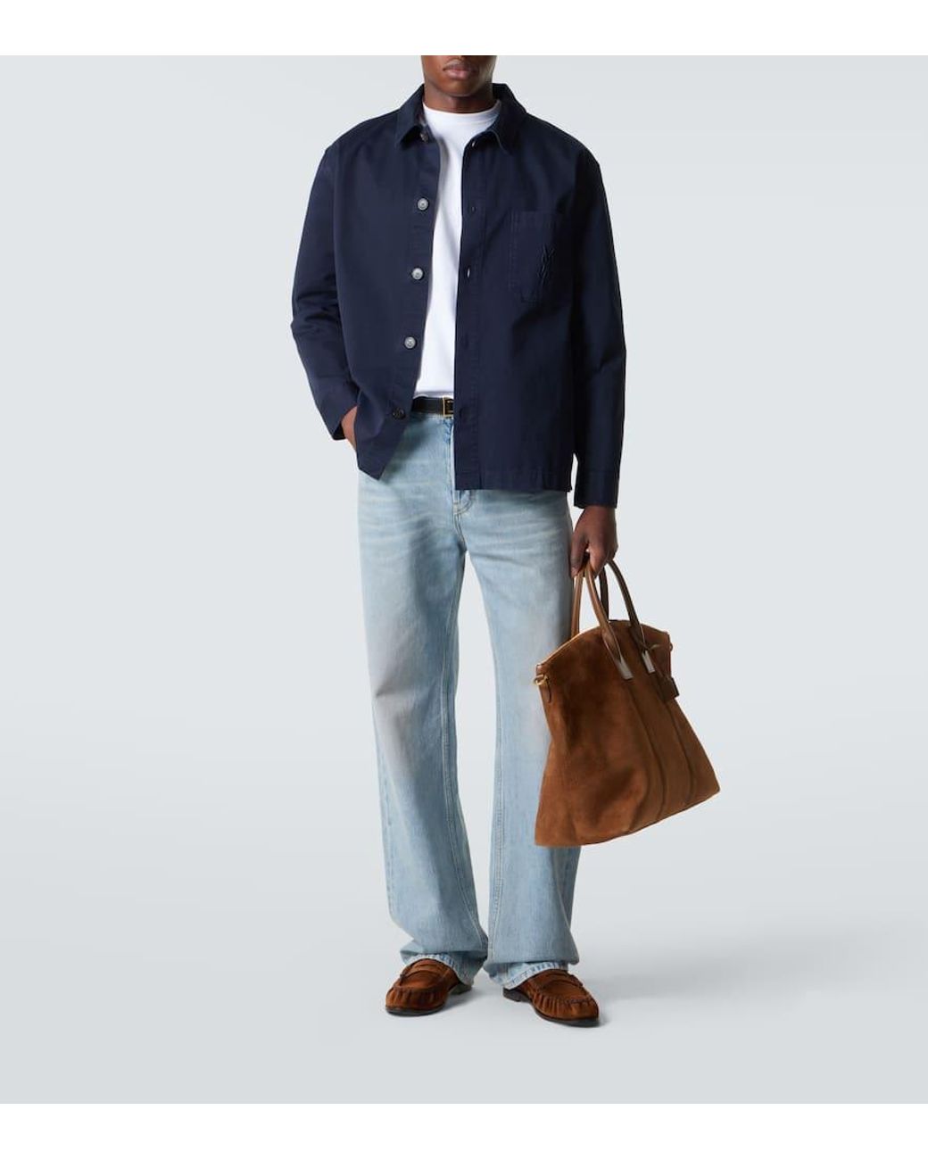 Saint Laurent T-Shirt Aus Baumwoll-Jersey in White für Herren