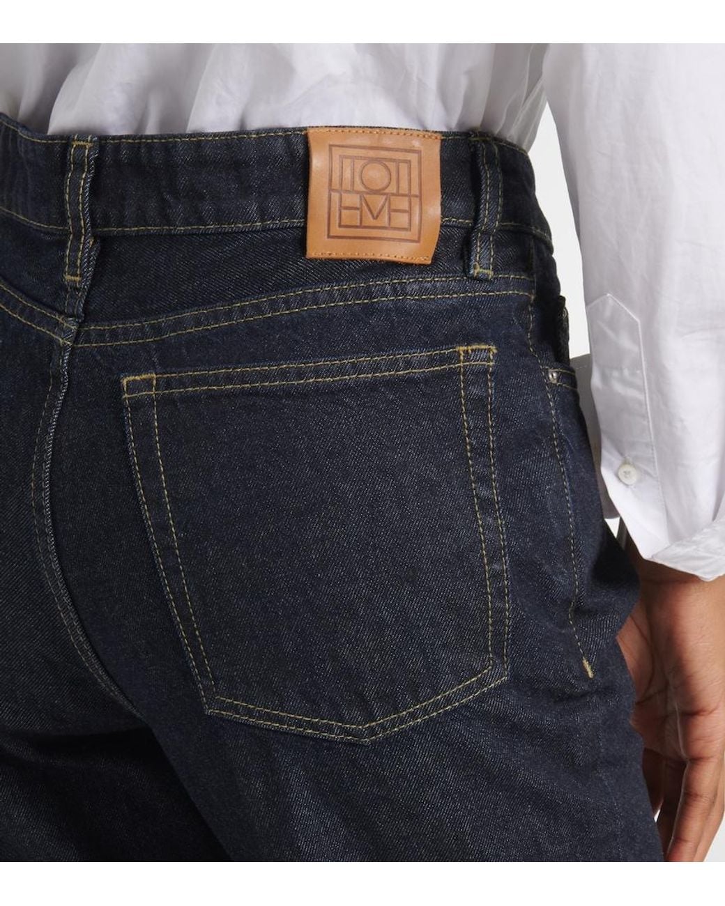 Totême Blue Low-Rise Straight Jeans