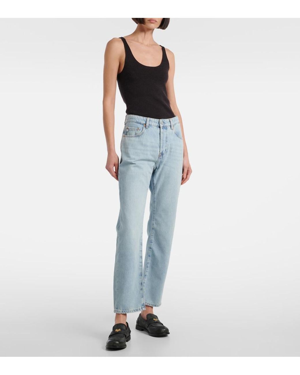 AG Jeans Blue American Mid-Rise Slim Jeans