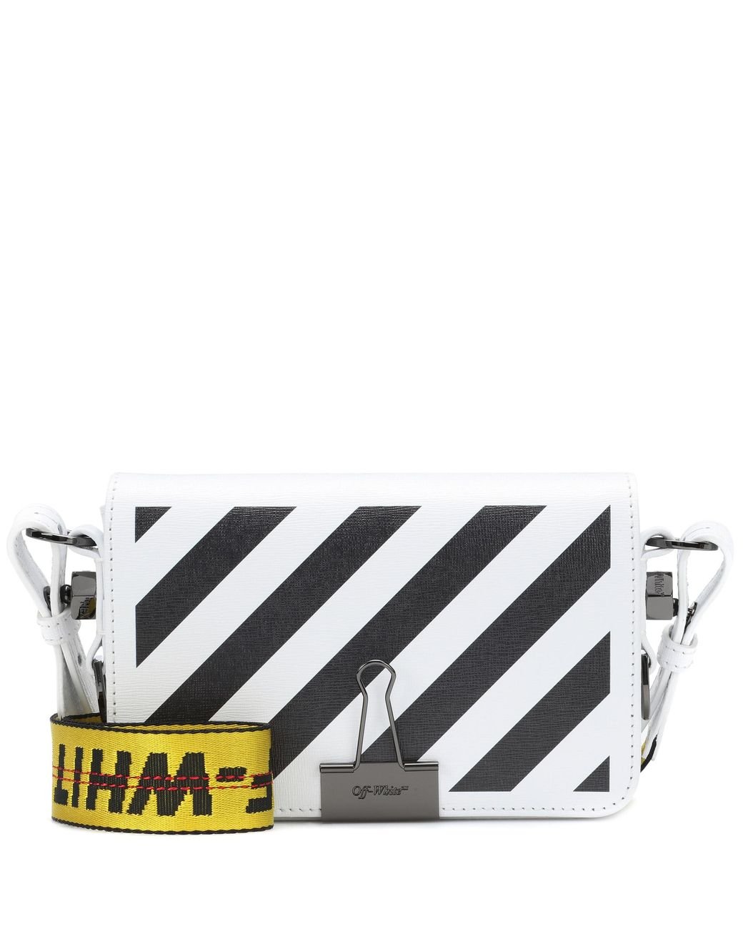 Off-White c/o Virgil Abloh Mini Binder Clip Degradé Leather Crossbody Bag  in Blue