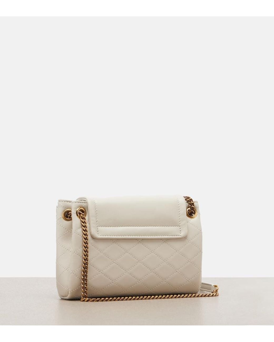 Saint Laurent Natural Nolita Mini Leather Shoulder Bag