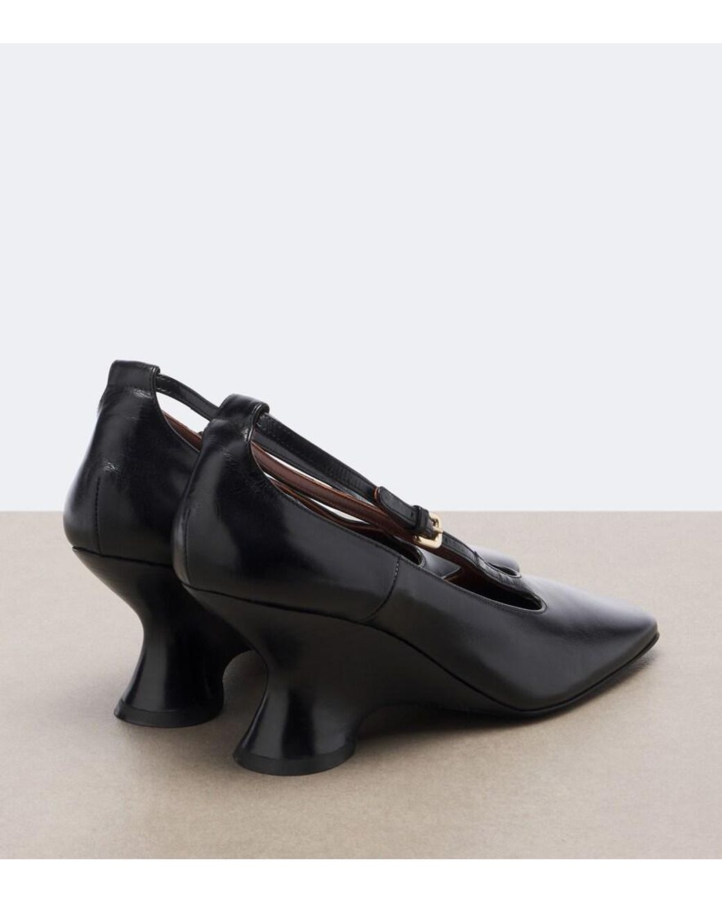Dries Van Noten Black Leather Pumps
