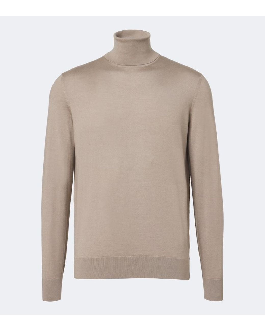 Zegna Natural Cashmere And Silk Turtleneck Sweater for men