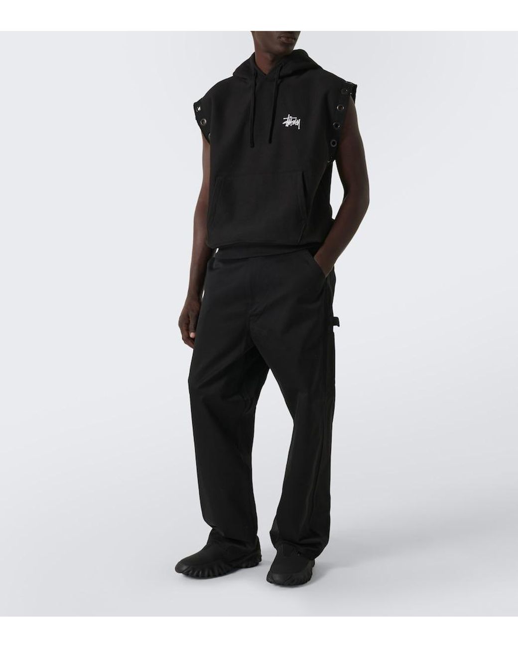 Junya Watanabe Black X Oakley Suede Slip-On Sneakers for men
