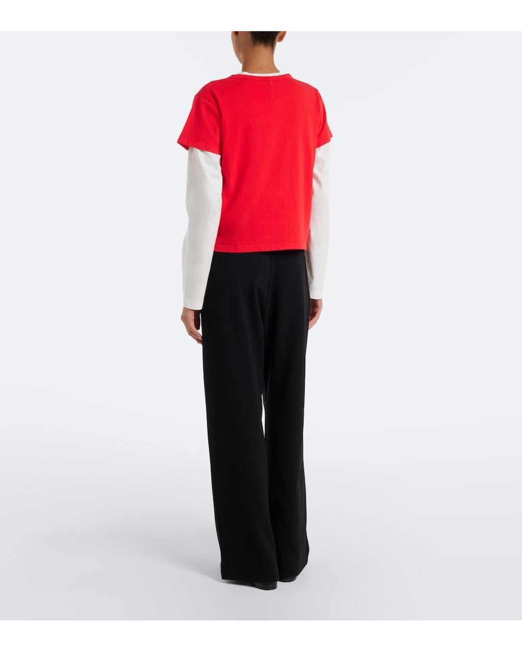 Leset Black Arielle Crepe Wide-Leg Pants