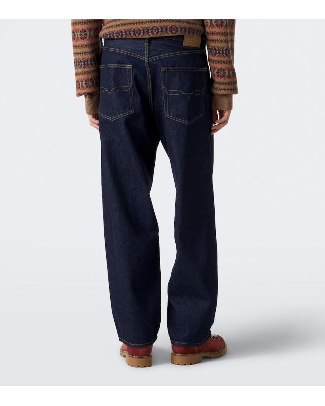 Polo Ralph Lauren Blue Rivington Wide-Leg Jeans for men
