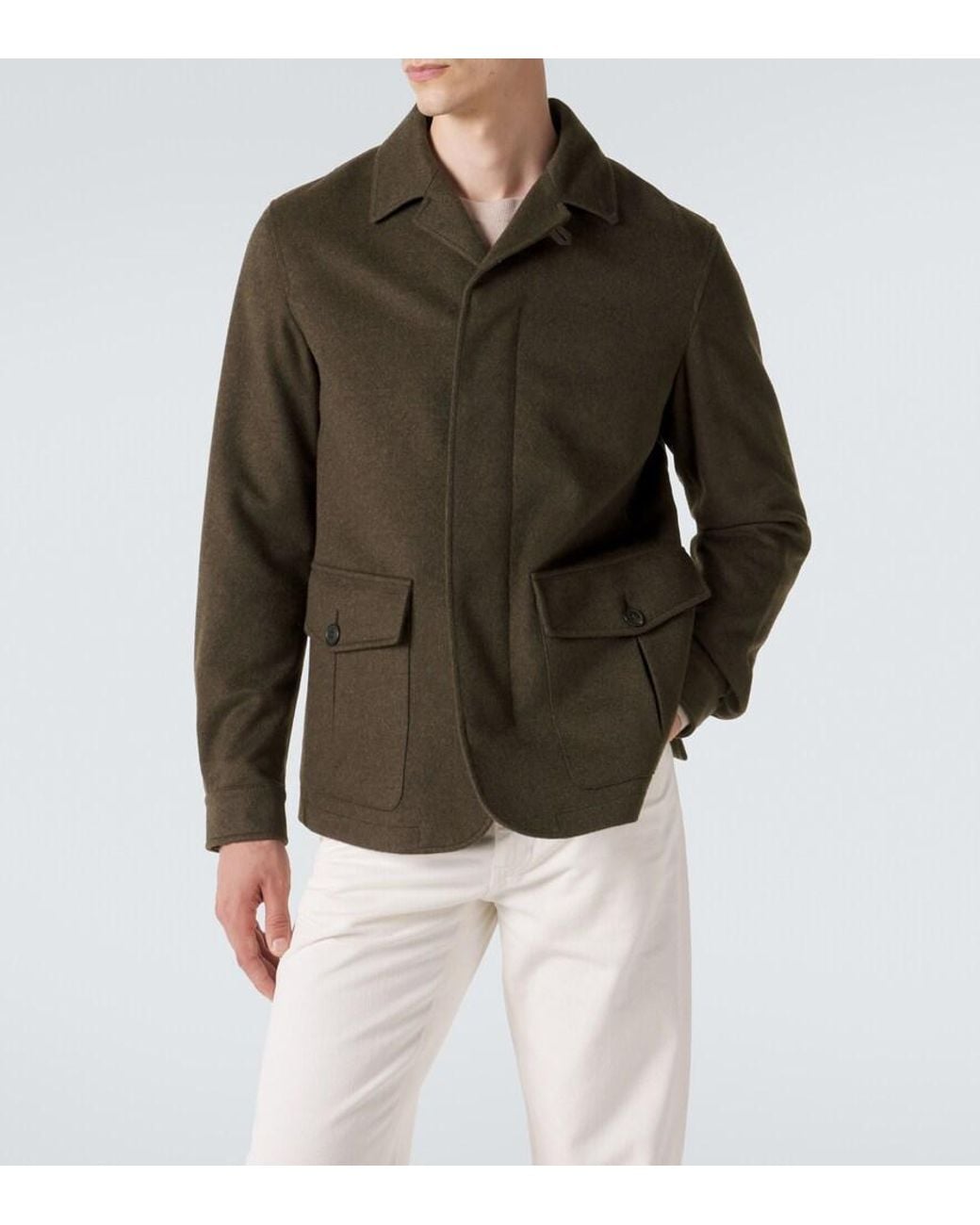 Zegna Green Falcon Cashmere Jacket for men