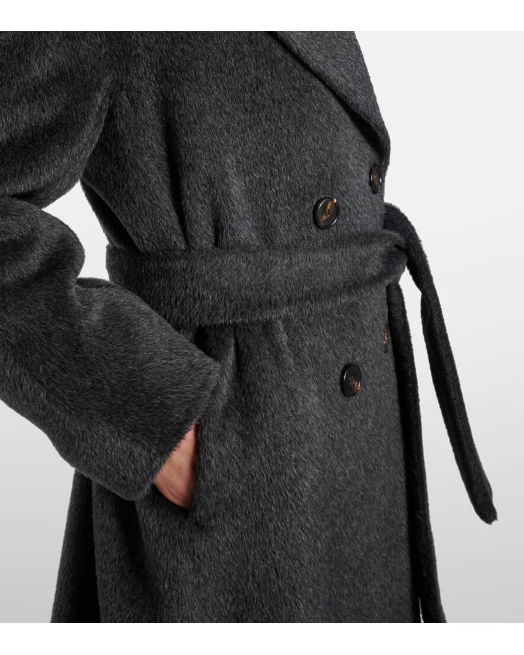 Max Mara Nicole Alpaca And Wool Teddy Coat in Black | Lyst