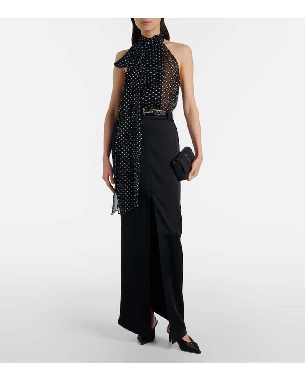 Tom Ford Black High-Rise Maxi Skirt