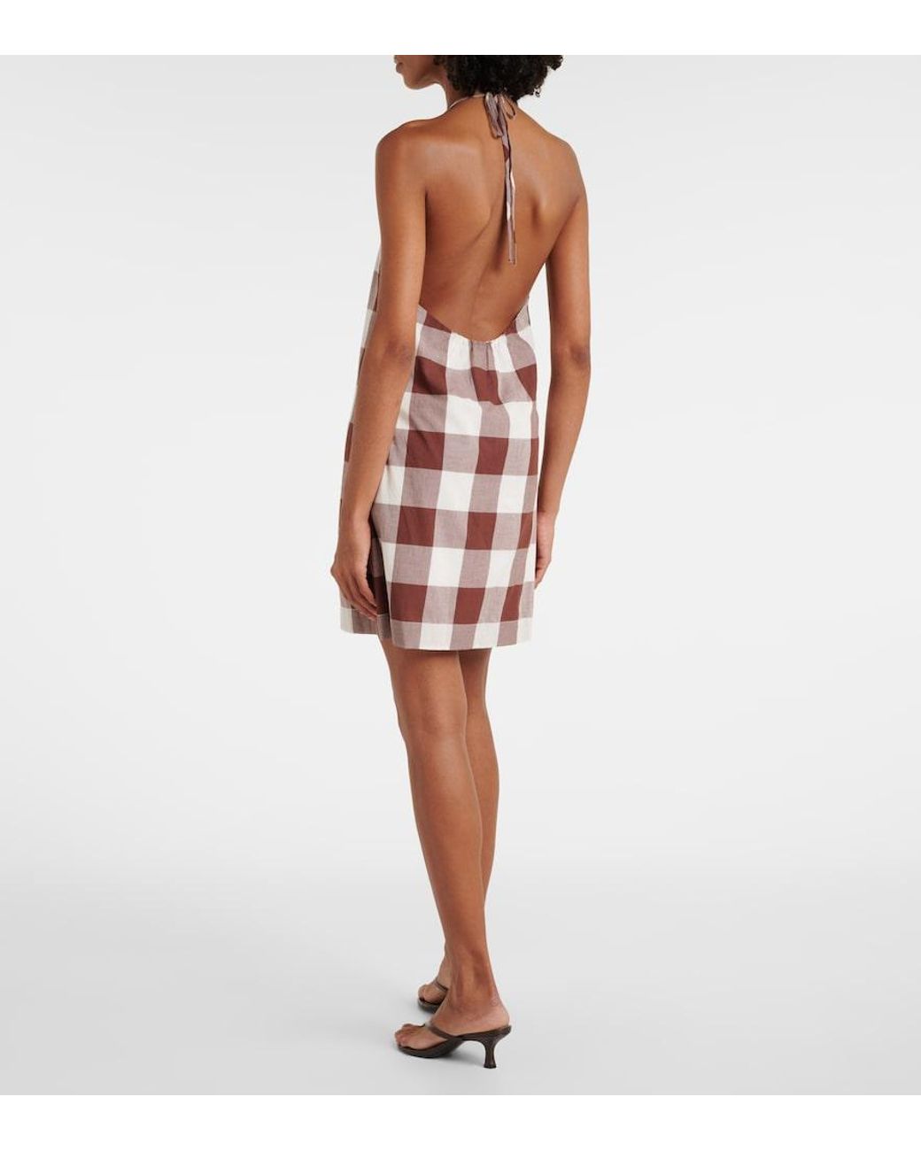 Posse Multicolor Callie Gingham Cotton Minidress