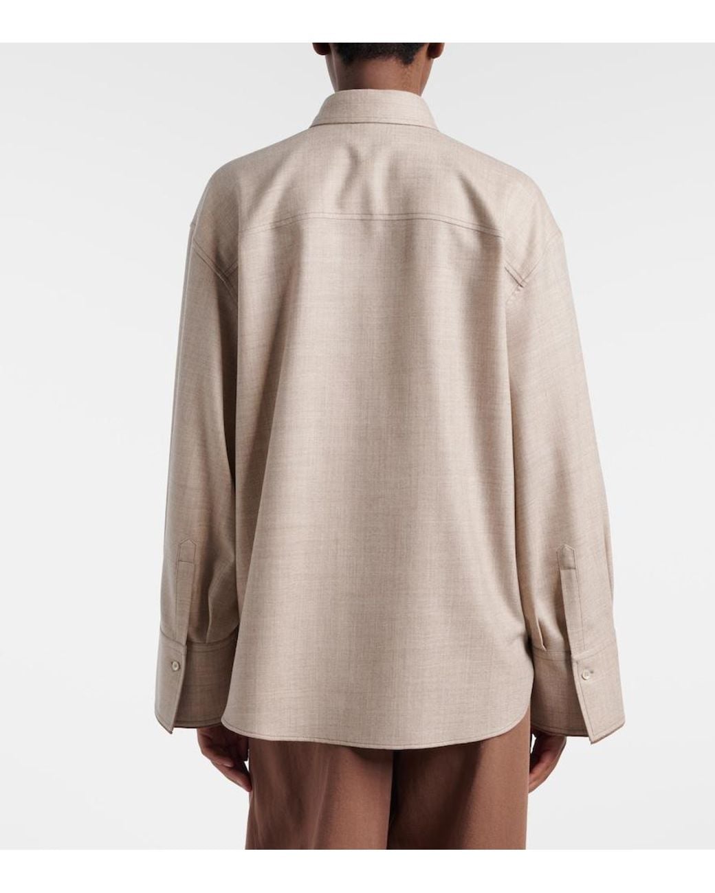 Brunello Cucinelli Brown Virgin Wool Shirt