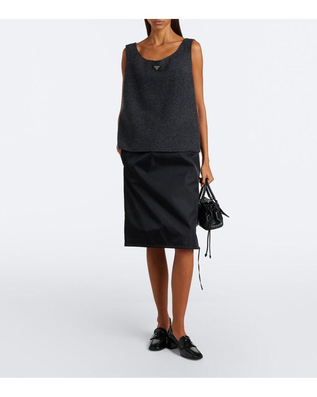 Prada Black Patent Leather Loafer Pumps