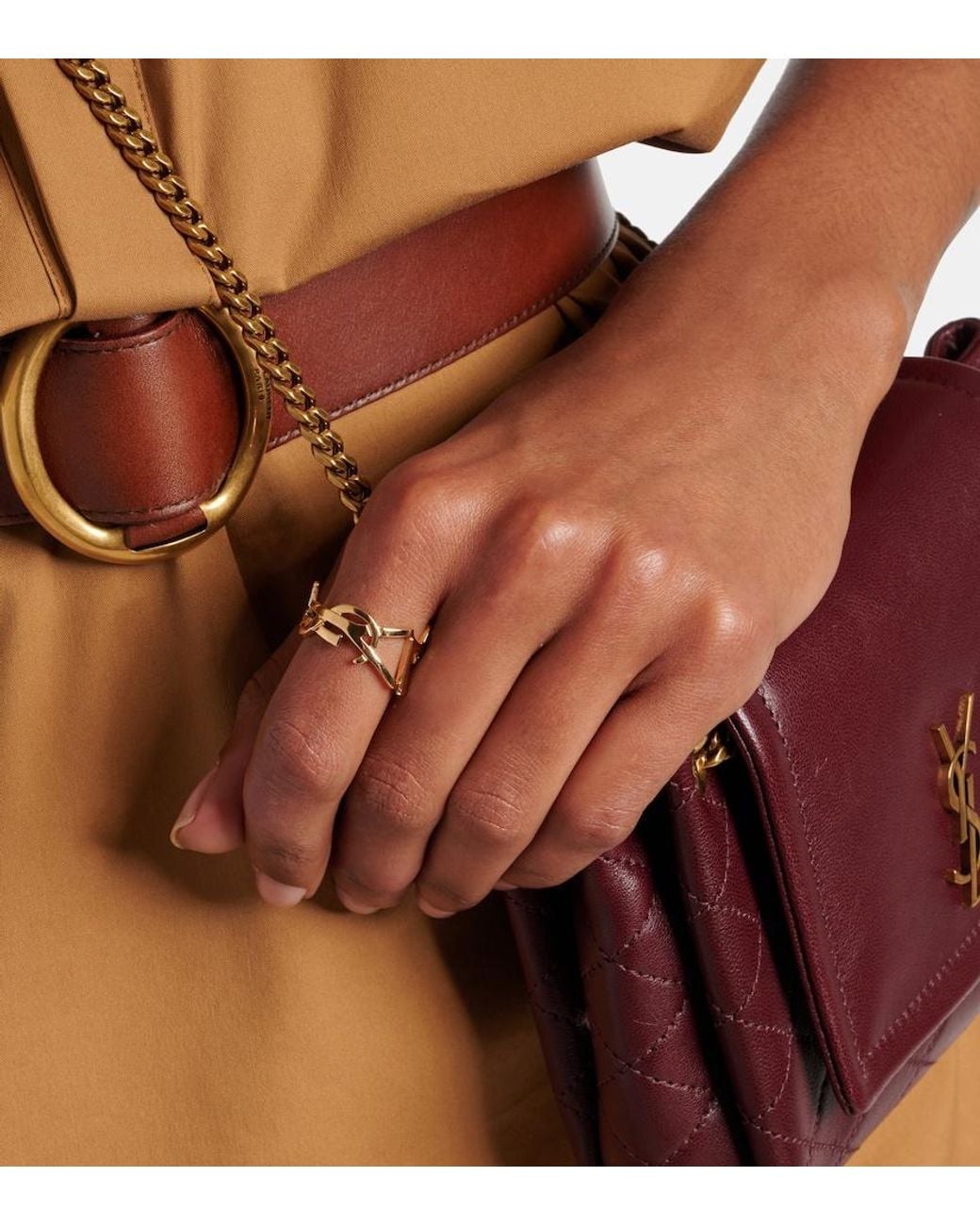 Saint Laurent Metallic Ring Cassandre