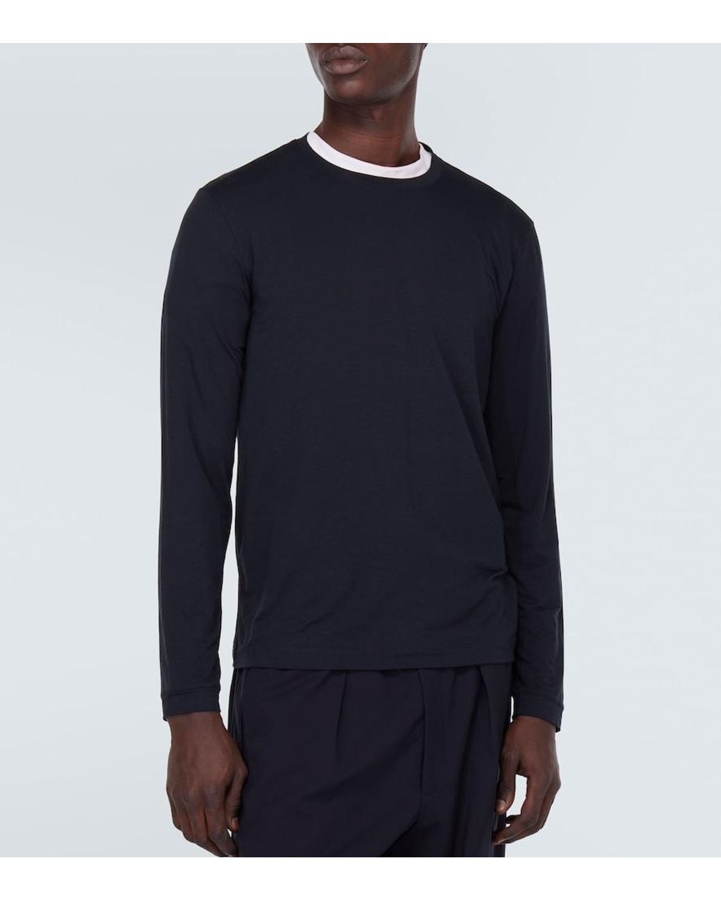 Giorgio Armani Blue Jersey T-Shirt for men