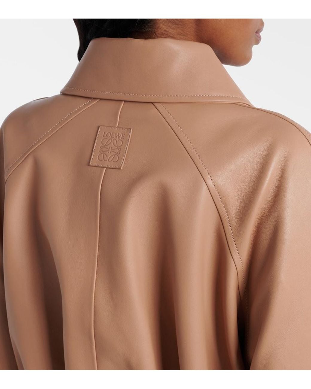 Loewe Brown Balloon Leather Jacket