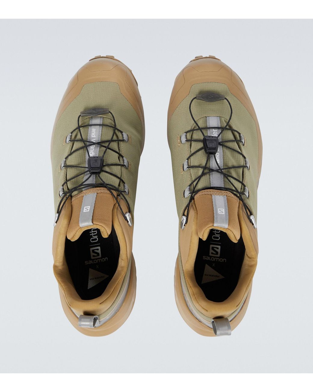 and wander X Salomon Crosshike Cswp Sneakers in Natural for