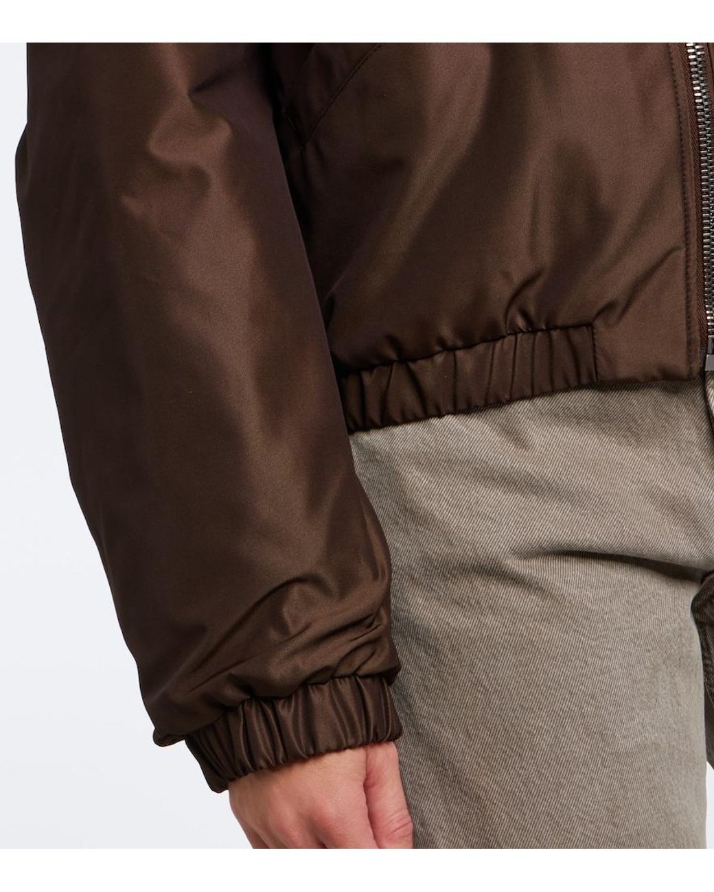 Lemaire Brown Canvas Down Jacket