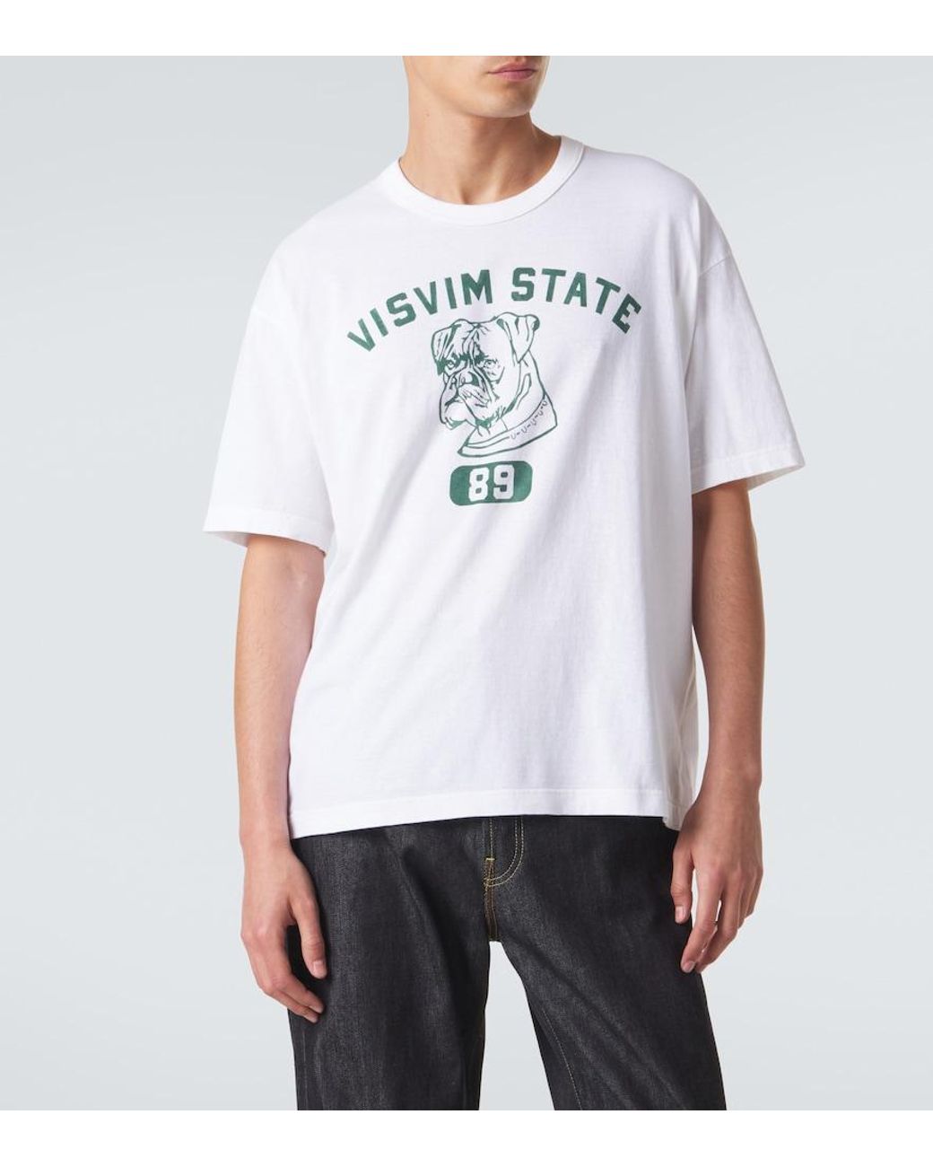 Visvim White Jumbo Printed Cotton Jersey T-Shirt for men