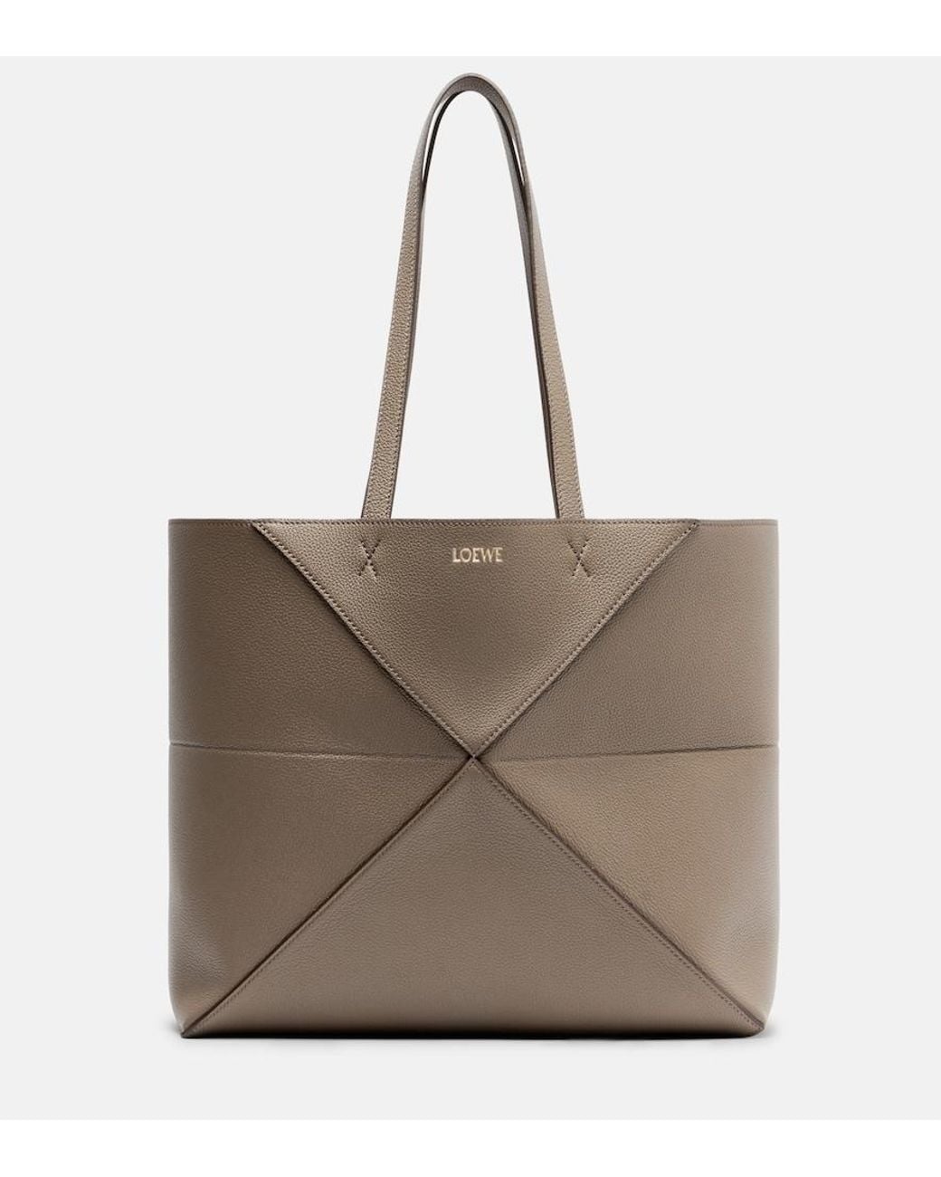 Loewe Natural Puzzle Fold Medium Leather Tote Bag
