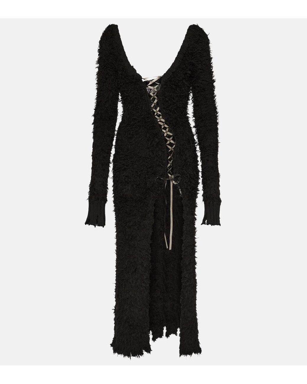 DIDU Black Asymmetric Maxi Dress